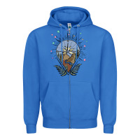 True Royal compass with mountain Zipper Hoodie - MaliasSmallBusiness