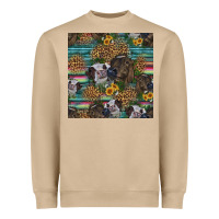 Mushroom western two cute heifers seamless pattern Heavyweight Sweatshirt - HRA Design Shop