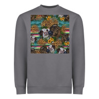 Storm western two cute heifers seamless pattern Heavyweight Sweatshirt - HRA Design Shop