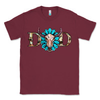 Burgundy western dad with gemstone and skull Classic Tee - RanaPortraitStore