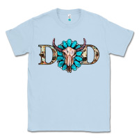 Dusty Blue western dad with gemstone and skull Classic Tee - RanaPortraitStore