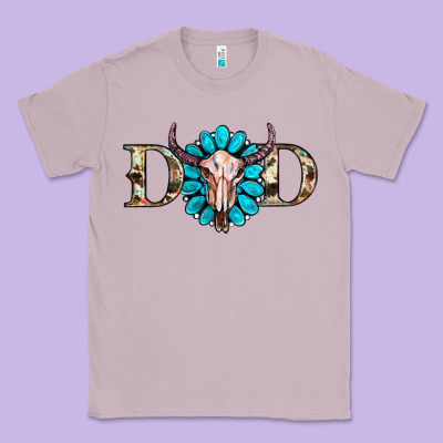 Western Dad With Gemstone And Skull Classic Tee Designed By Ranaportraitstore