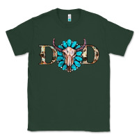 Sports Green western dad with gemstone and skull Classic Tee - RanaPortraitStore