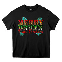Black Merry Drink I Am Christmas Heavy Core Tee - Artiststas
