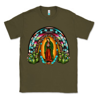 Army Green our lady of guadalupe rainbow Classic Tee - JahusDesignShop