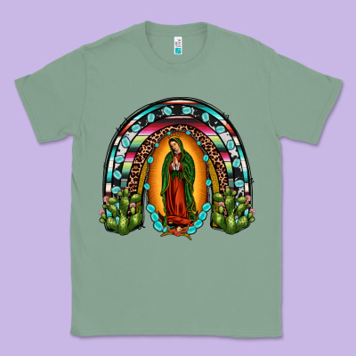 Our Lady Of Guadalupe Rainbow Classic Tee Designed By Jahusdesignshop