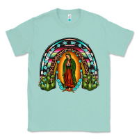 Seafoam our lady of guadalupe rainbow Classic Tee - JahusDesignShop