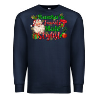 Navy santas favorite hair stylist Premium Sweatshirt - MaliasSmallBusiness
