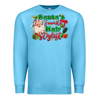 Ocean Blue santas favorite hair stylist Premium Sweatshirt - MaliasSmallBusiness