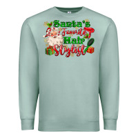 Seafoam santas favorite hair stylist Premium Sweatshirt - MaliasSmallBusiness