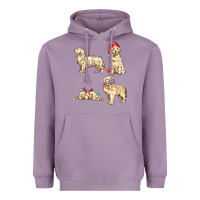 Lavender christmas dogs Heavyweight Hoodie - MaliasSmallBusiness