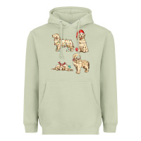 Matcha christmas dogs Heavyweight Hoodie - MaliasSmallBusiness