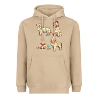 Mushroom christmas dogs Heavyweight Hoodie - MaliasSmallBusiness