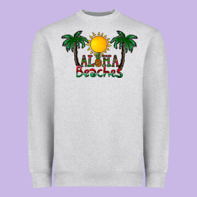 Aloha Beaches Heavyweight Sweatshirt Designed By Cowhidedigitalart
