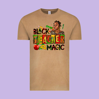 Black Teacher  Magic Vintage Tee Designed By Adodesignshop