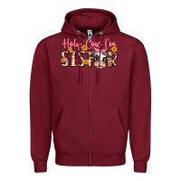 Burgundy holy cow i'm sister Zipper Hoodie - MaliasSmallBusiness