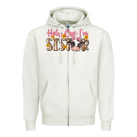 Oatmeal Heather holy cow i'm sister Zipper Hoodie - MaliasSmallBusiness