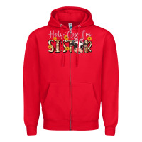 Red holy cow i'm sister Zipper Hoodie - MaliasSmallBusiness