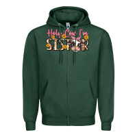 Sports Green holy cow i'm sister Zipper Hoodie - MaliasSmallBusiness