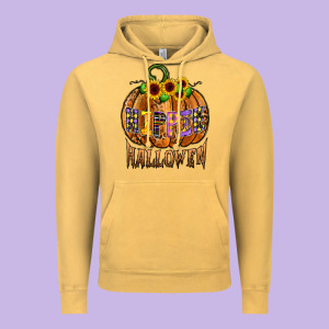 Hippie Halloween Vintage Hoodie Designed By Cowhidedigitalart