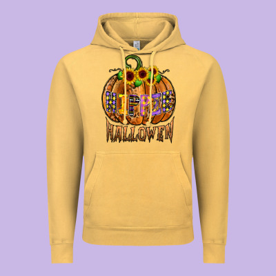 Hippie Halloween Vintage Hoodie Designed By Cowhidedigitalart