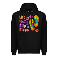 Black life is better in flip flops Premium Hoodie - Jasminsmagicworld