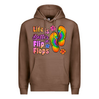 Chestnut life is better in flip flops Premium Hoodie - Jasminsmagicworld