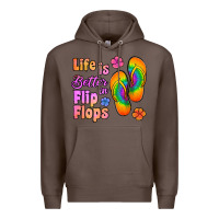 Coffee life is better in flip flops Premium Hoodie - Jasminsmagicworld