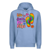 Colony Blue life is better in flip flops Premium Hoodie - Jasminsmagicworld