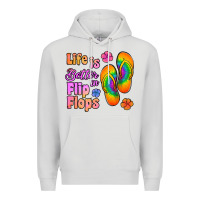 Dove Grey life is better in flip flops Premium Hoodie - Jasminsmagicworld