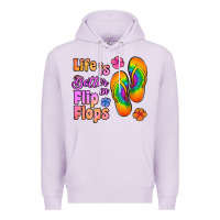 Lilac life is better in flip flops Premium Hoodie - Jasminsmagicworld
