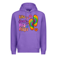 Purple life is better in flip flops Premium Hoodie - Jasminsmagicworld