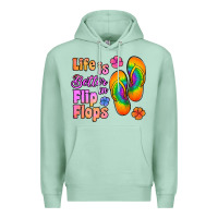 Seafoam life is better in flip flops Premium Hoodie - Jasminsmagicworld