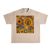 French Oak our lady of guadalupe sunflower  seamless pattern Urban Heavy Tee - JahusDesignShop
