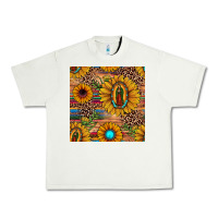 Pistachio our lady of guadalupe sunflower  seamless pattern Urban Heavy Tee - JahusDesignShop