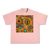 Salmon our lady of guadalupe sunflower  seamless pattern Urban Heavy Tee - JahusDesignShop