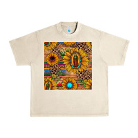 Sandshell our lady of guadalupe sunflower  seamless pattern Urban Heavy Tee - JahusDesignShop