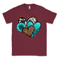 Burgundy love turquoise hearts Classic Tee - Jasminsmagicworld