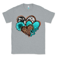 Heather Grey love turquoise hearts Classic Tee - Jasminsmagicworld