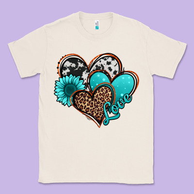 Love Turquoise Hearts Classic Tee Designed By Jasminsmagicworld