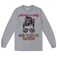 Heather Grey just call me pretty and take me racing Long Sleeve Tee - JahusDesignShop