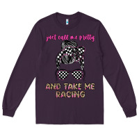 Plum just call me pretty and take me racing Long Sleeve Tee - JahusDesignShop