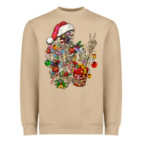 Mushroom Christmas lights and skeleton Heavyweight Sweatshirt - FaDigitalArtStudio