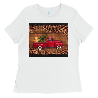 White Christmas truck Ladies Tee - AdoDesignShop