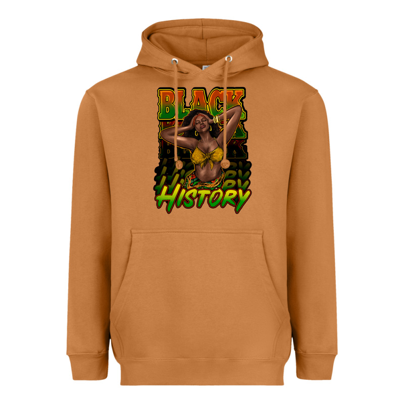 Black History Afro Woman Heavyweight Hoodie by NancyCooperArtShop | Teevron