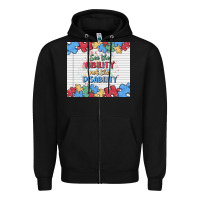 Black see the ability not the disability Zipper Hoodie - MaliasSmallBusiness
