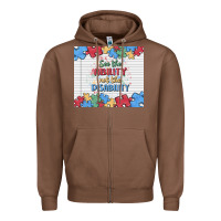 Chestnut see the ability not the disability Zipper Hoodie - MaliasSmallBusiness
