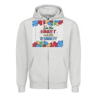 Dove Grey see the ability not the disability Zipper Hoodie - MaliasSmallBusiness