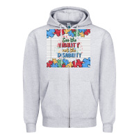 Heather Grey see the ability not the disability Zipper Hoodie - MaliasSmallBusiness