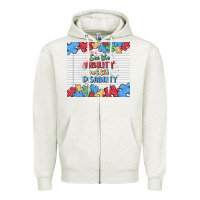 Oatmeal Heather see the ability not the disability Zipper Hoodie - MaliasSmallBusiness